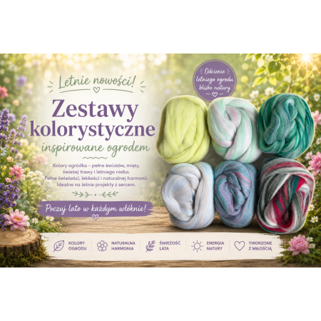 Wełna czesankowa STANDARD ZESTAW MAGICZNY OGRÓD (6x25 g) Wełna czesankowa STANDARD ZESTAW MAGICZNY OGRÓD (6x25 g)